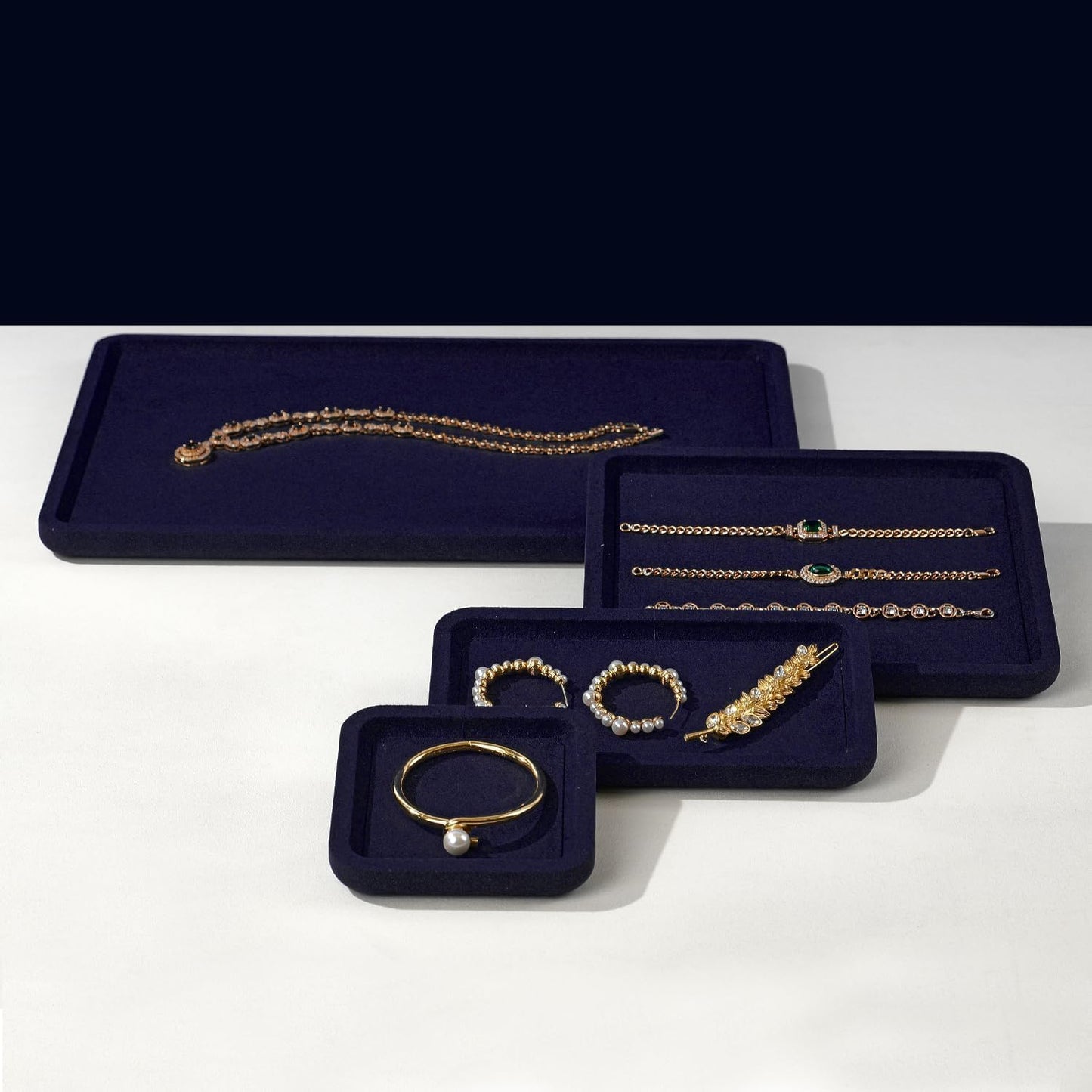 OIRLV Microfiber Jewelry Trays Stackable ：P201