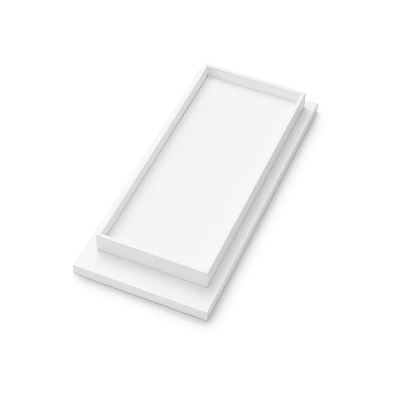 Oirlv White PU Leather Earrings Ring Necklace Jewelry Display Set TT323