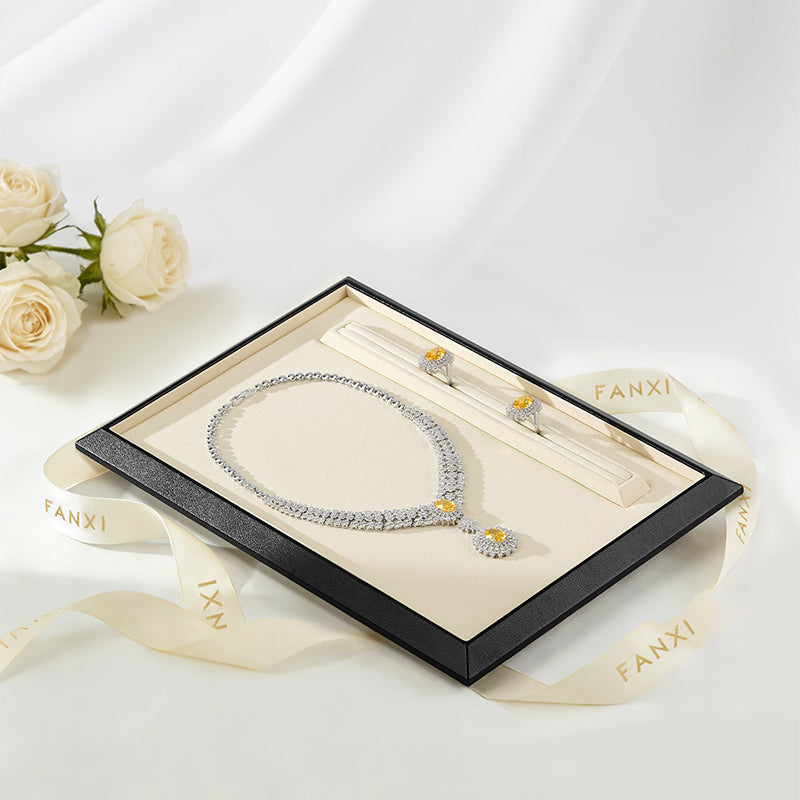 OIRLV PU leather Microfiber Jewelry Plate:P240