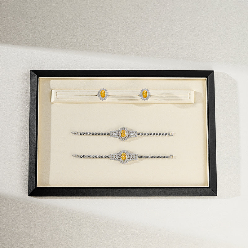 OIRLV PU leather Microfiber Jewelry Plate:P240