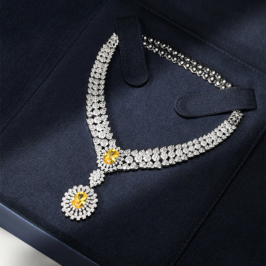 Blue Portable Necklace Jewelry Gift Bag D029