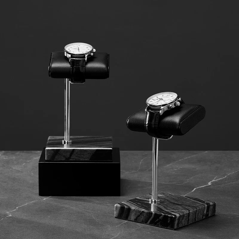 Watch stand with marble base, high-end watch and wristwatch holder JS080