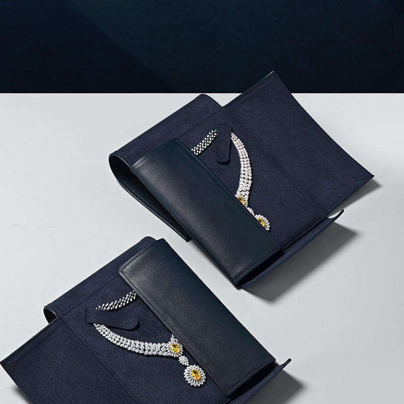 Blue Portable Necklace Jewelry Gift Bag D029