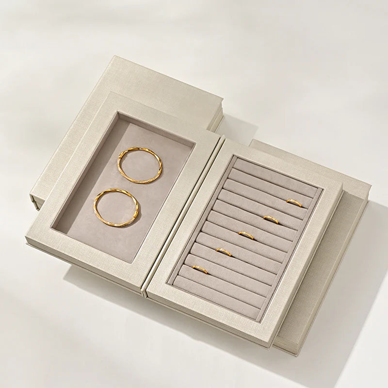 Luxury PU Leather Jewelry Packaging Box H188