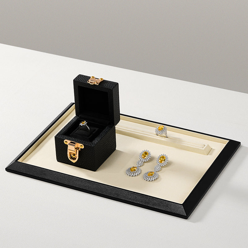 OIRLV PU leather Microfiber Jewelry Plate:P240