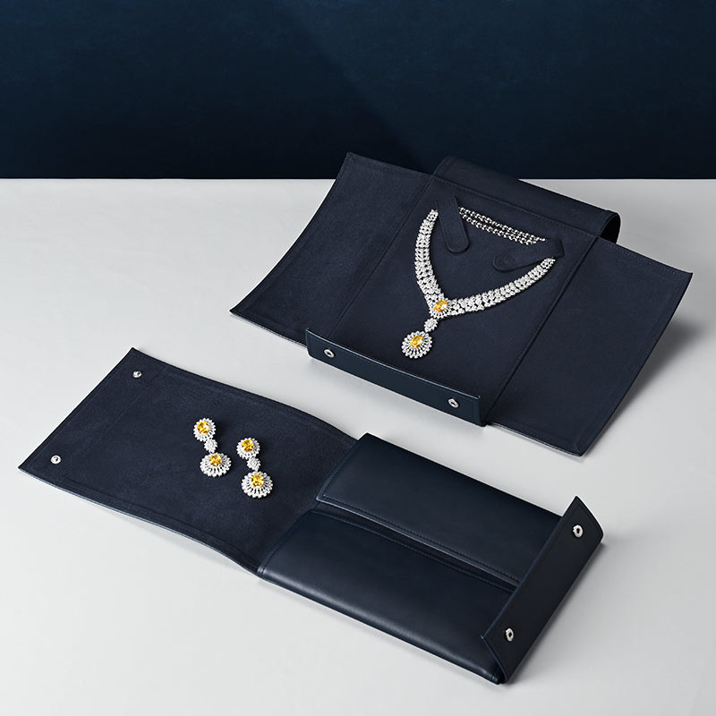 Blue Portable Necklace Jewelry Gift Bag D029