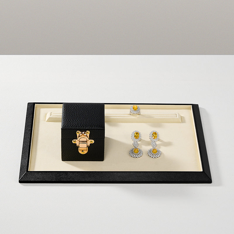 OIRLV PU leather Microfiber Jewelry Plate:P240