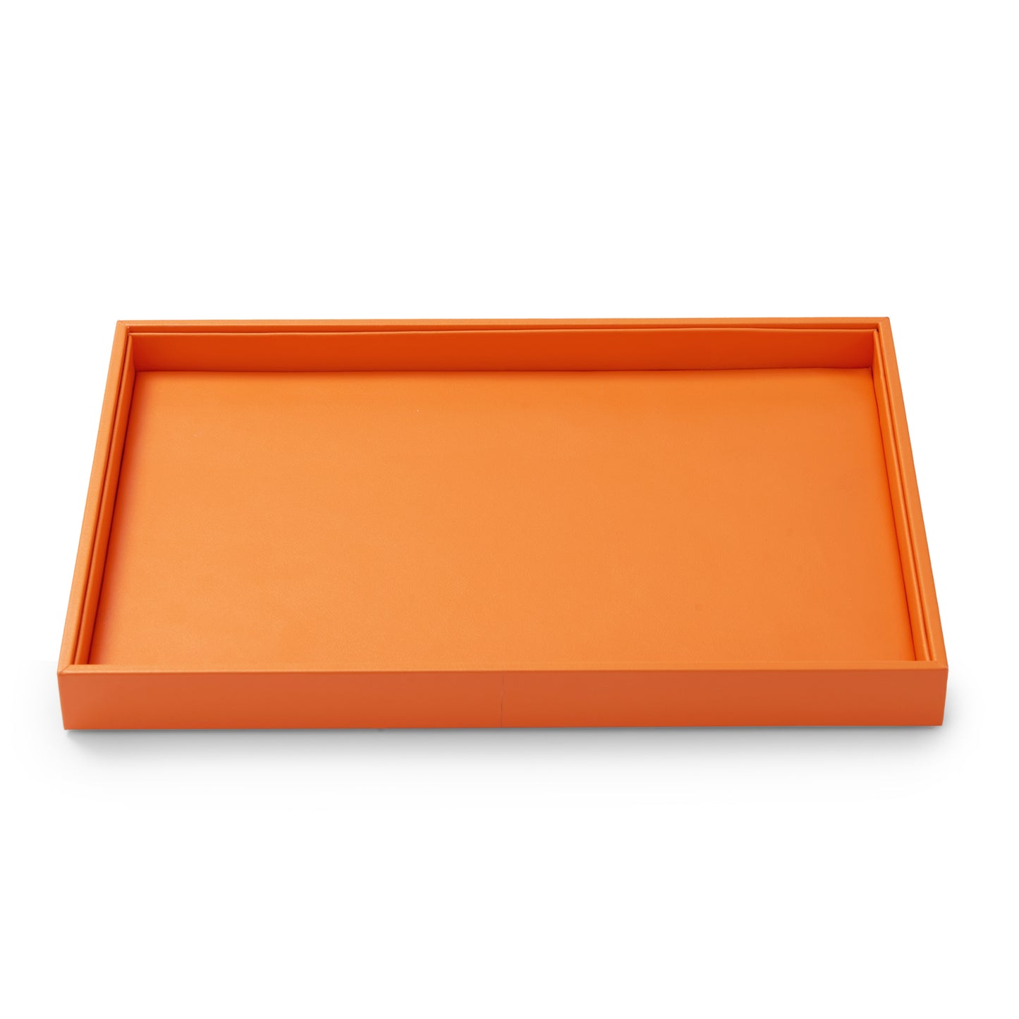 New Orange Stackable PU Leather Jewelry Display Tray P129