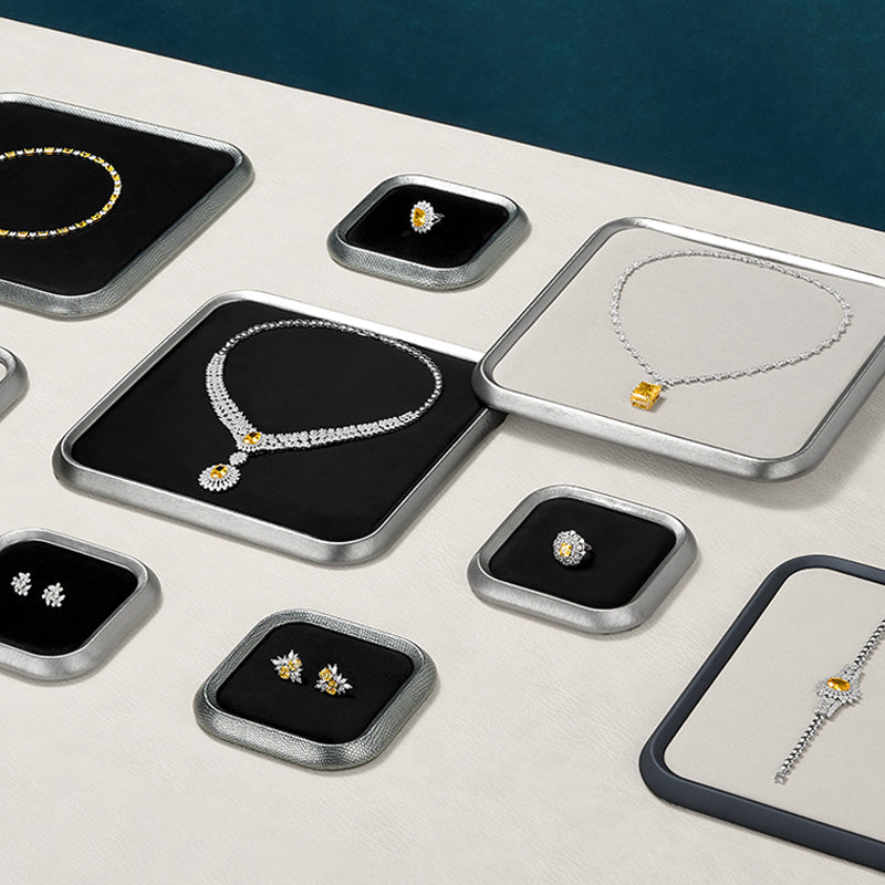 OIRLV Fashion PU Leather Velvet Jewelry Display Plate : P241
