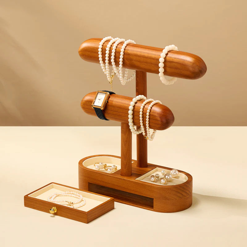 OIRLV solid wood watch and jewelry rack/wrist watch display stand SM245