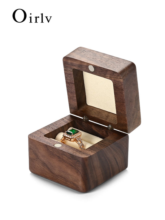 New Walnut Wooden Ring Box SM209