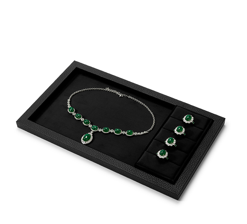 Hot-sale Beige Genuine Leather Jewelry Tray：P238