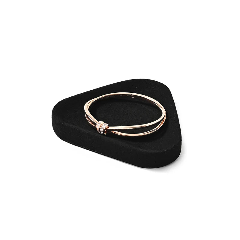 OIRLV Black Microfiber Earrings Ring Watch Jewelry Display Set TT350