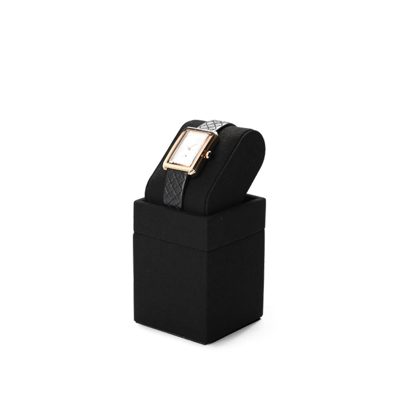 OIRLV luxury fashion black microfiber watch display stand with metal structure : TT278