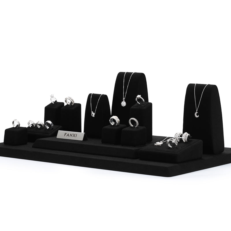 Black Microfiber Jewelry Set TT111