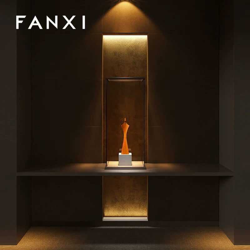 Solid Wood Jewelry Display Rack - High-End Designer Necklace Stand SM222