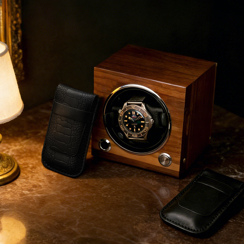 Customized Logos Genuine Leather Watch Pouch D056