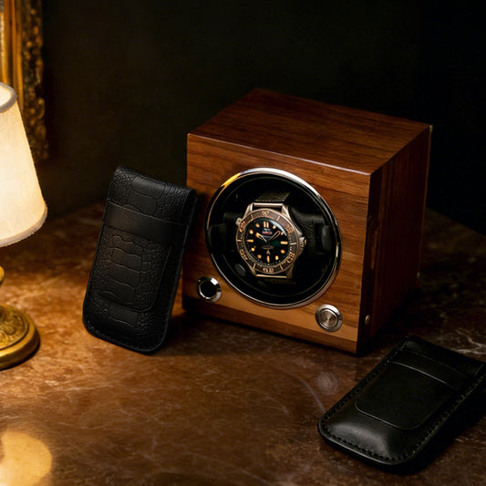 Customized Logos Genuine Leather Watch Pouch D056