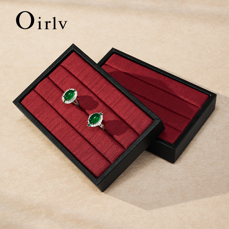 Oirlv Luxury Black velvet jewelry display tray ：P186