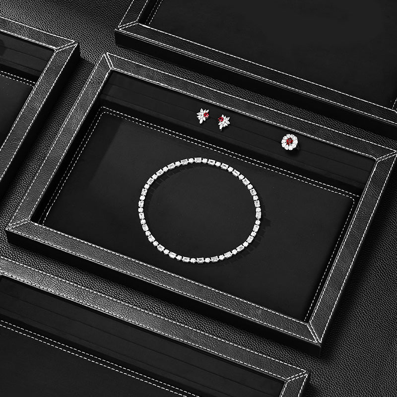 High End Luxury Stitching Jewelry Display Tray P229