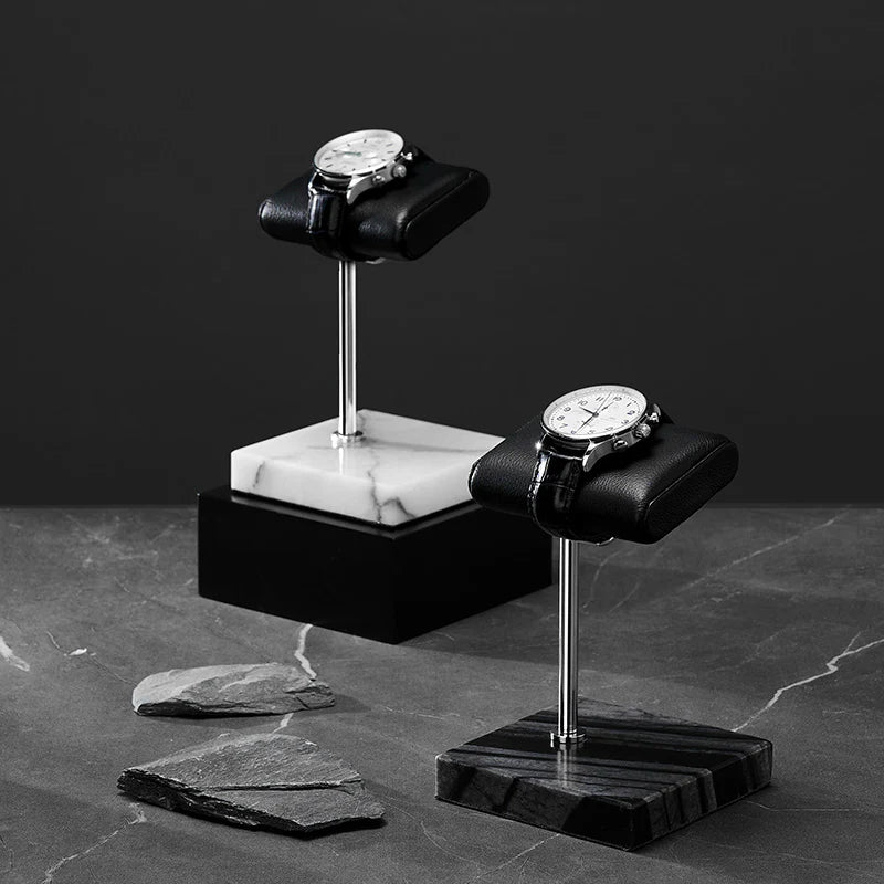 Watch stand with marble base, high-end watch and wristwatch holder JS080