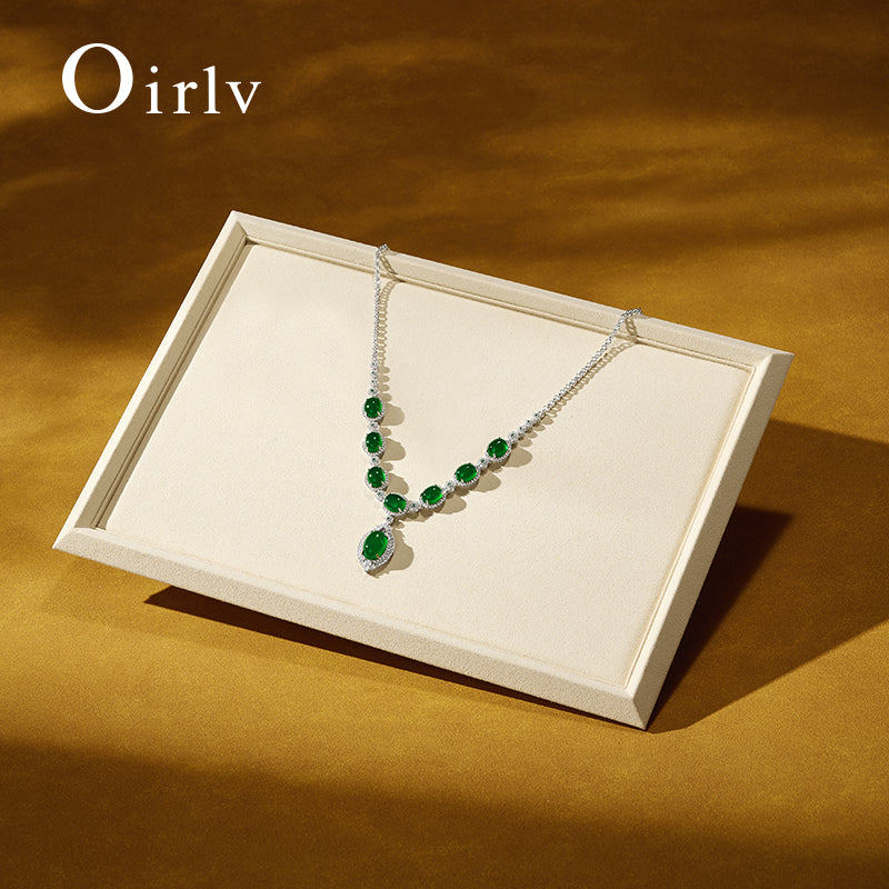 Factory Beige PU leather Microfiber Jewelry Plate：P239