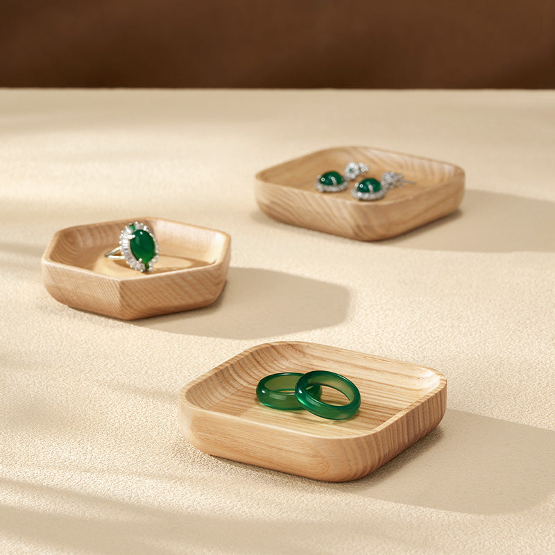 OIRLV Fashion Wooden Wood Color Jewelry Display Tray ：SM252