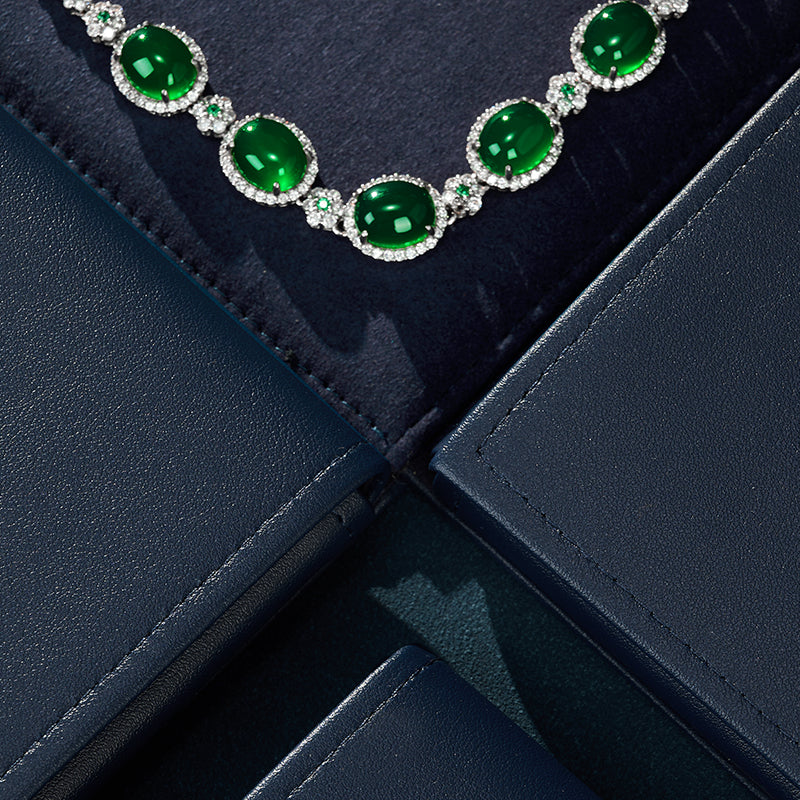 Blue Portable Necklace Jewelry Gift Bag D029