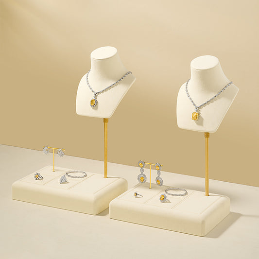Luxury Polychrome Microfiber Jewelry Display Set:J019