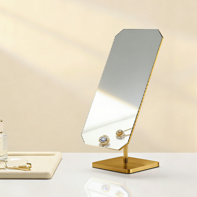 OIRLV Multi-Purpose 180-Degree Rotating Brushed Metal Mirror PJ032