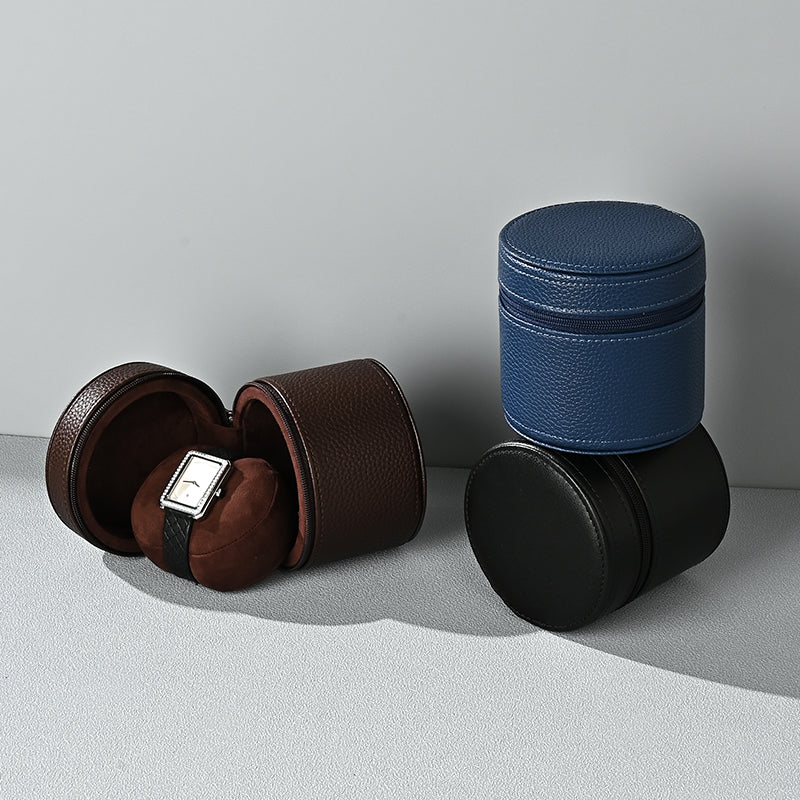 PU Leather Watch Storage Box Travel Single Watch Case Watch Box B017