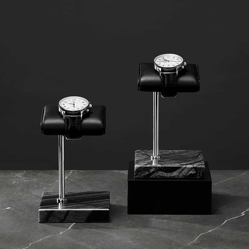 Watch stand with marble base, high-end watch and wristwatch holder JS080