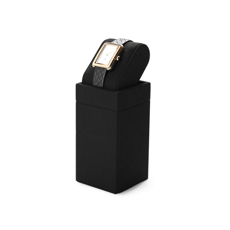 OIRLV luxury fashion black microfiber watch display stand with metal structure : TT278