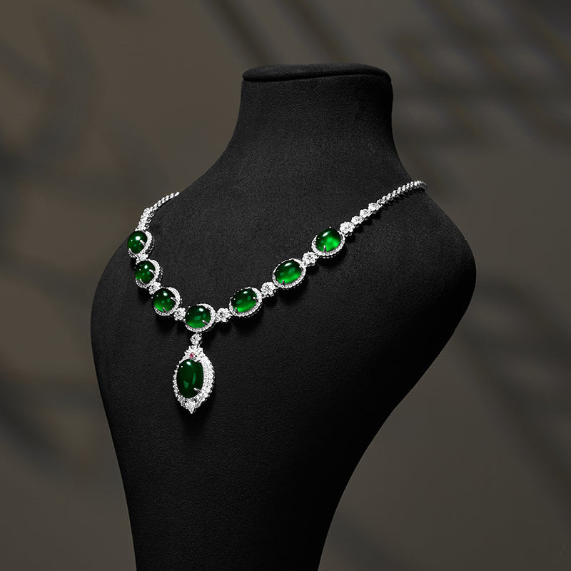 Black Microfiber Jewelry Showcase Display Set TT055