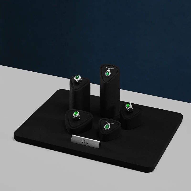 Microfiber necklace ring watch earring display props jewelry display set TT467