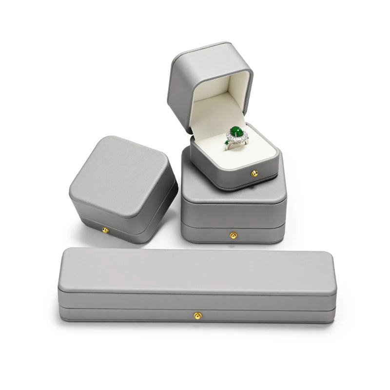 Classic Gray Color Jewelry Packaging Ring Box H17901