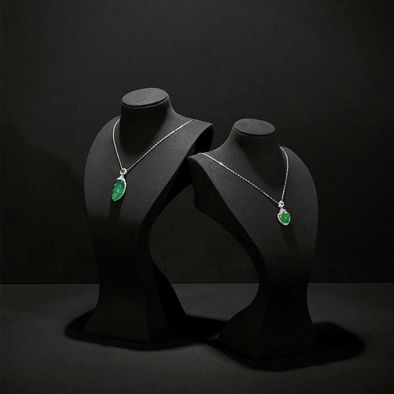 Elegant Microfiber Necklace Bust Display Stand RX093