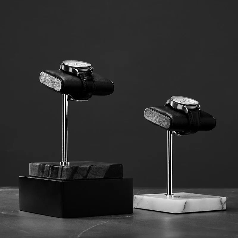 Watch stand with marble base, high-end watch and wristwatch holder JS080