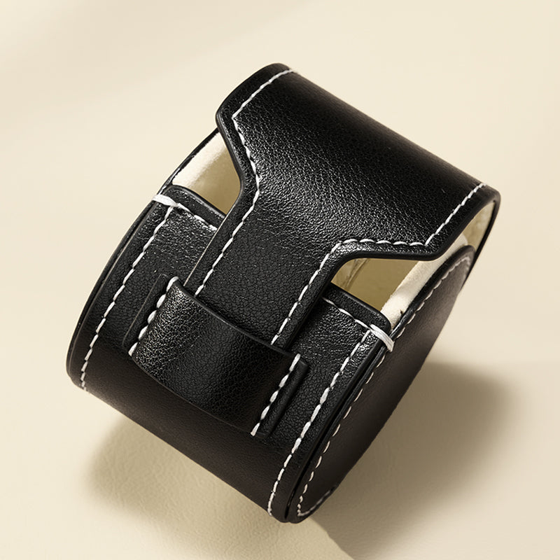 New-arrival Black PU Leather Jewelry Storage Bag :B025