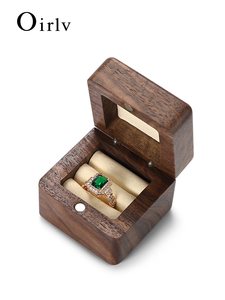 New Walnut Wooden Ring Box SM209