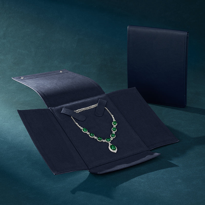 Blue Portable Necklace Jewelry Gift Bag D029