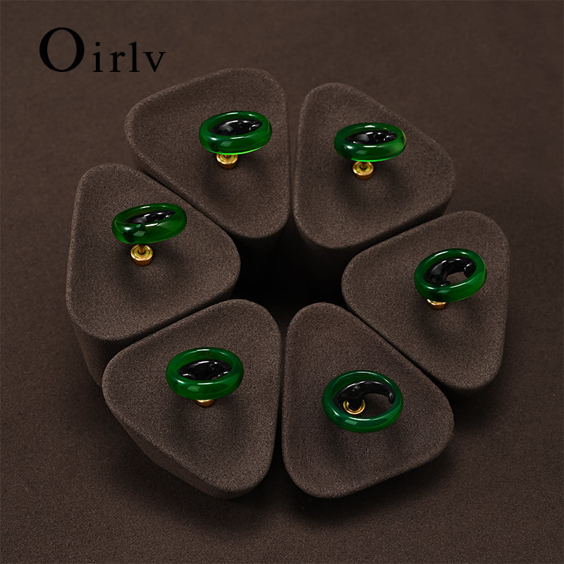 OIRLV Microfiber Earrings Ring Necklace Jewelry Display Set TT341