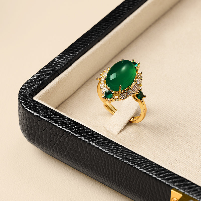 Black PU Leather Microfiber Jewelry Box H156