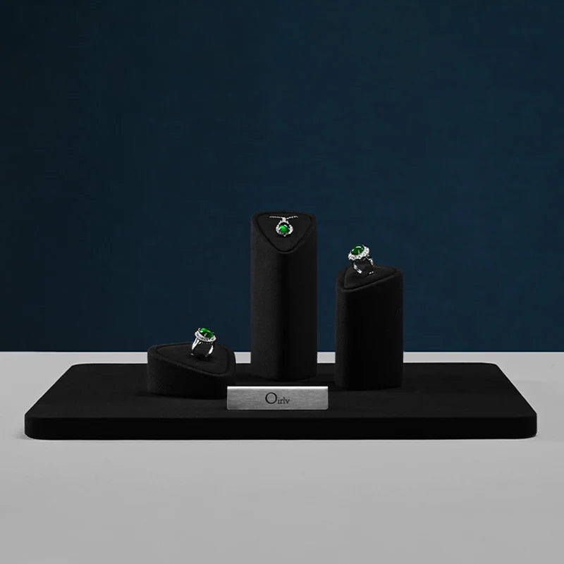 Microfiber necklace ring watch earring display props jewelry display set TT467