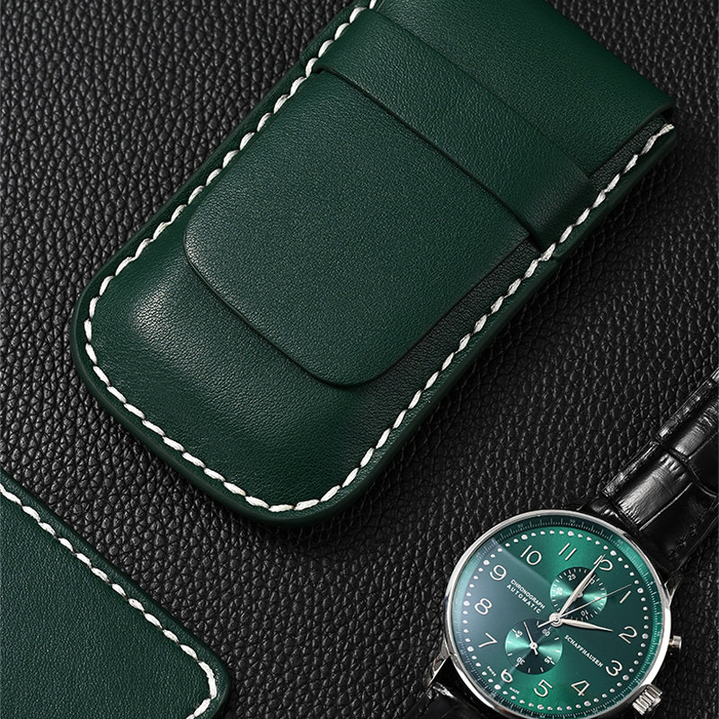 Customized Logos Genuine Leather Watch Pouch D056