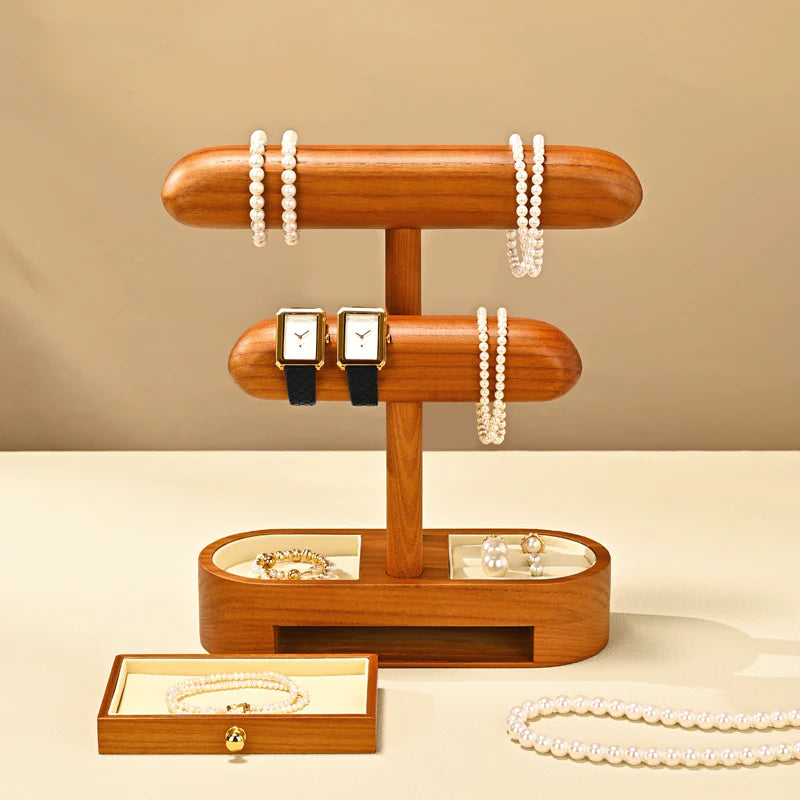 OIRLV solid wood watch and jewelry rack/wrist watch display stand SM245