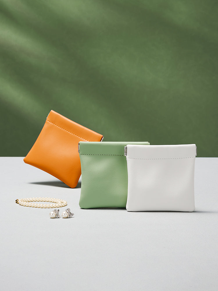 PU Leather Automatic Sealing Jewelry Gift Bag D053