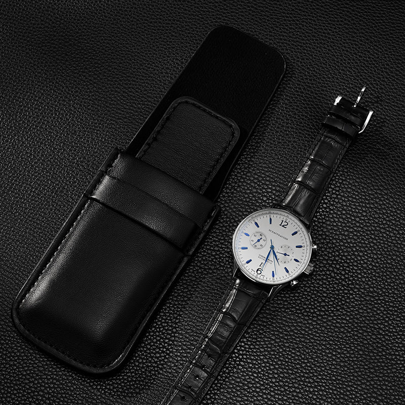 Customized Logos Genuine Leather Watch Pouch D056