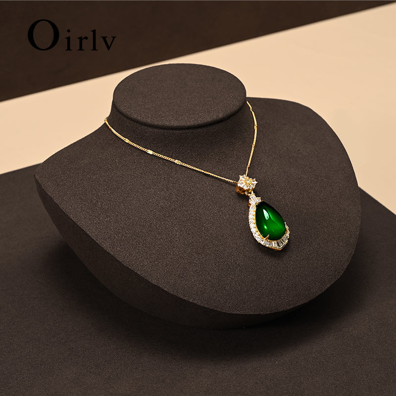 OIRLV Microfiber Earrings Ring Necklace Jewelry Display Set TT341