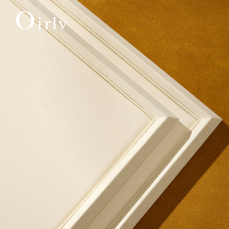 Factory Beige PU leather Microfiber Jewelry Plate：P239